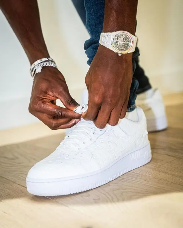 Aurelien Tchouameni outfit in Amiri, Louis Vuitton, and Nike, 2023