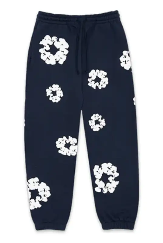 Denim Tears Navy Cotton Wreath Sweatpants $190