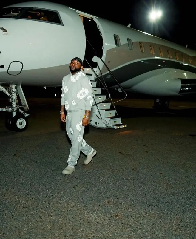 Davido outfit in Denim Tears and Bottega Veneta, 2023
