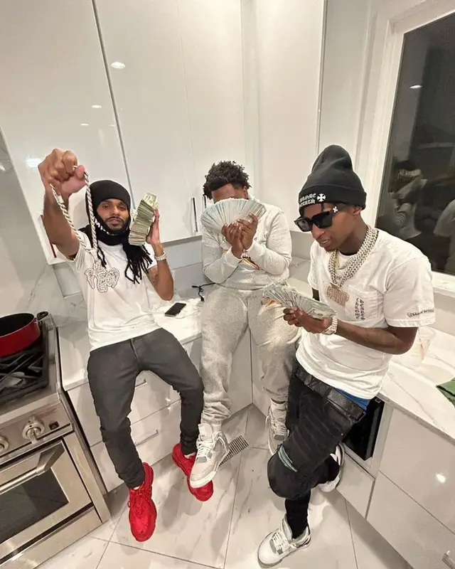Big 30 outfit in Denim Tears, Supreme, and Hanes, 2023