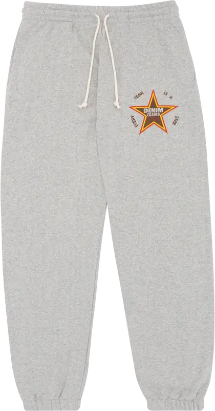 Denim Tears Grey Every Tear is a Star Sweatpants $118