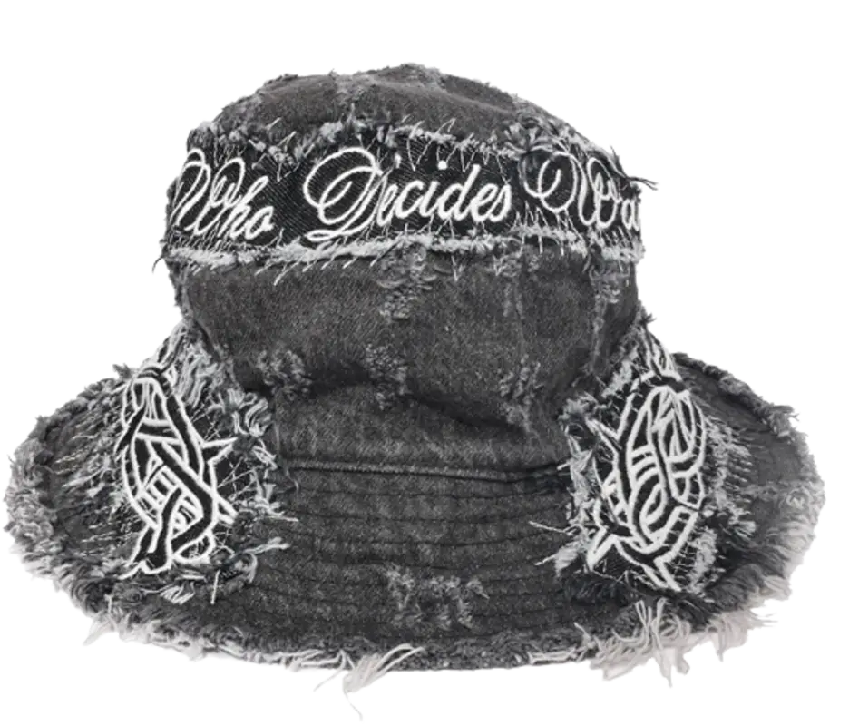 Who Decides War Black Distressed Crown Thorns Hat $175