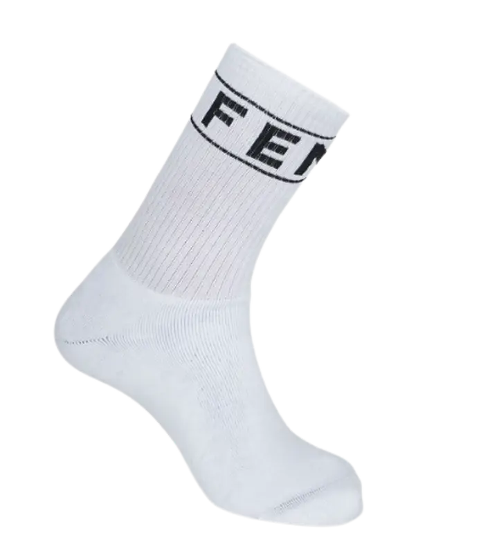 Fendi White Terry Socks $120