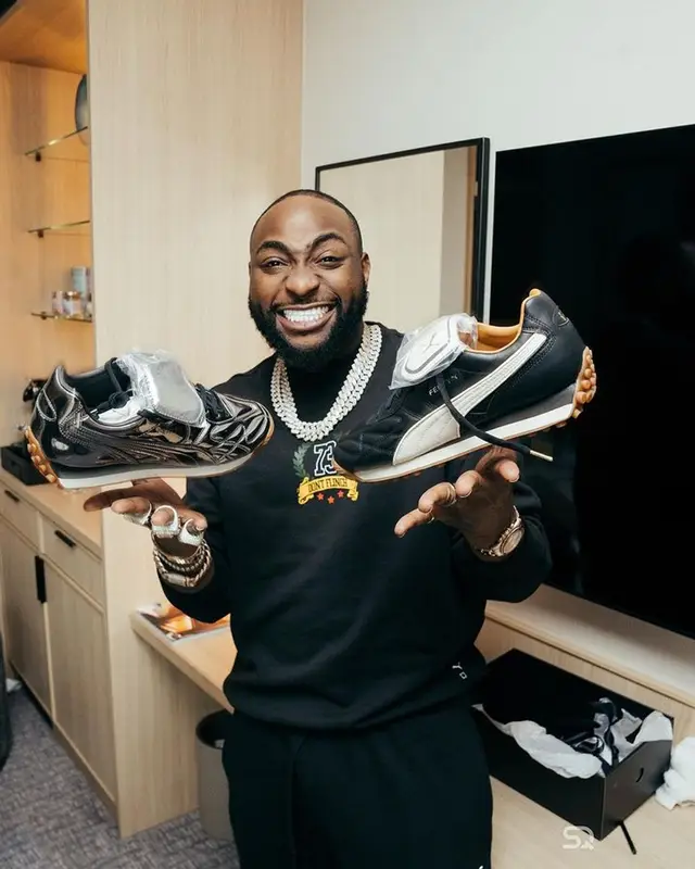 Davido outfit in Puma and Fenty, 2023