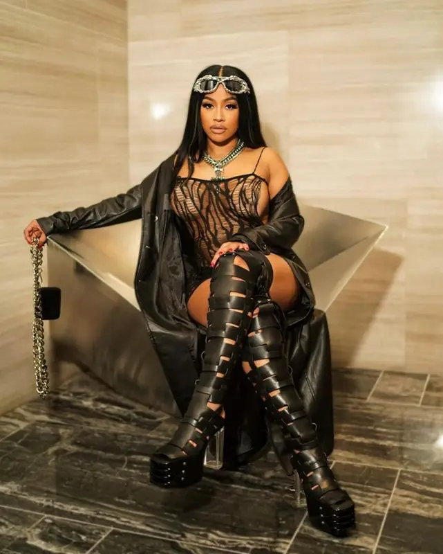 Hennessy Carolina outfit in Rick Owens, Ottolinger, and Kara, 2023