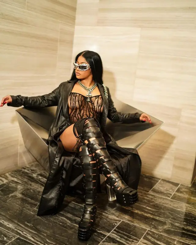 Hennessy Carolina outfit in Rick Owens, Ottolinger, and Kara, 2023
