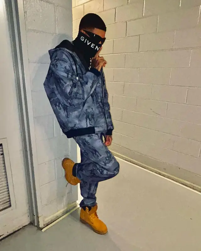 NLE Choppa outfit in le PERE, Timberland, and Givenchy, 2023