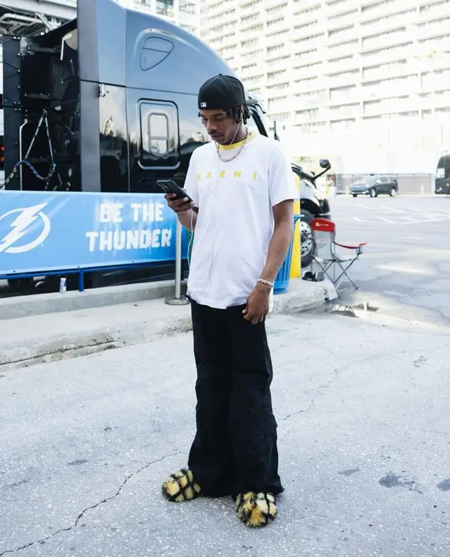 Lil Baby outfit in Marni and Balenciaga, 2023