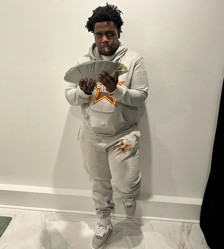 Big 30 outfit in Denim Tears and Jordan, 2023