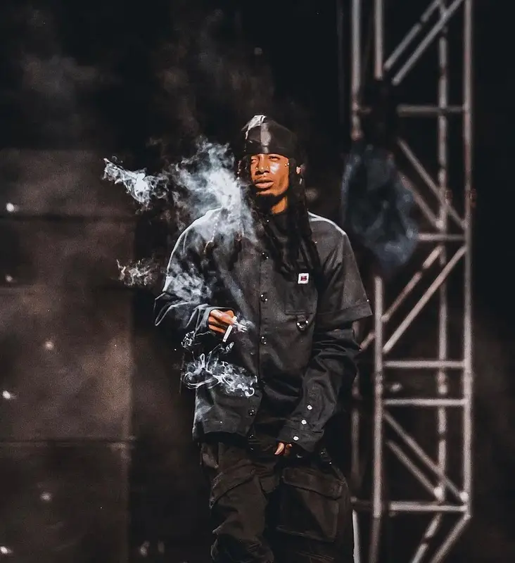 Playboi Carti outfit in Hood by Air and Vetements, 2023