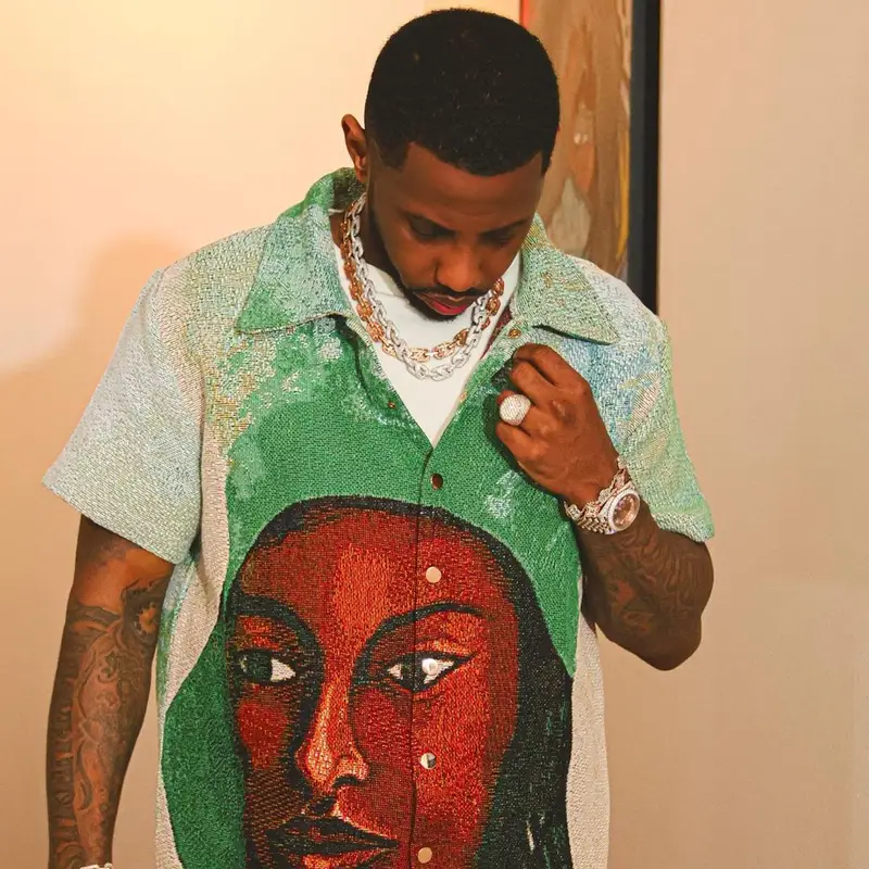 Fabolous outfit in BBLACC Studios, Jordan, and Nike, 2023