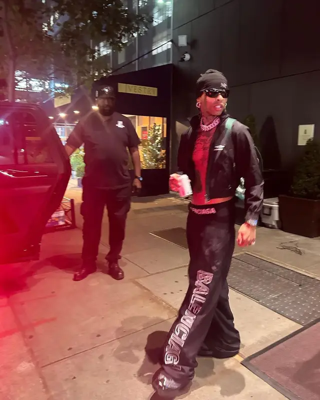 Ronny J outfit in Balenciaga, Goyard, and Arc'teryx, 2023