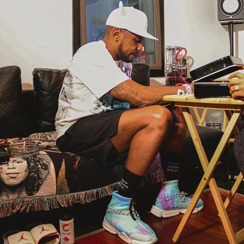 Fabolous outfit in Hellstar, John Geiger, and Sneaker Politics, 2023