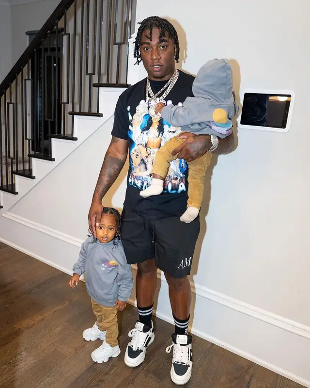 Fredo Bang outfit in Amiri, 2023
