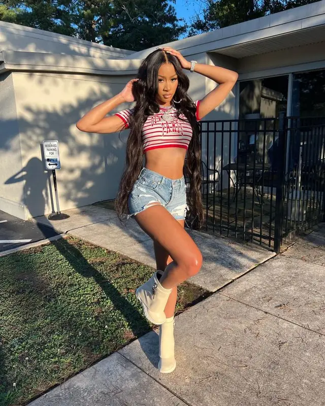 Lakeyah outfit in Givenchy, 2023