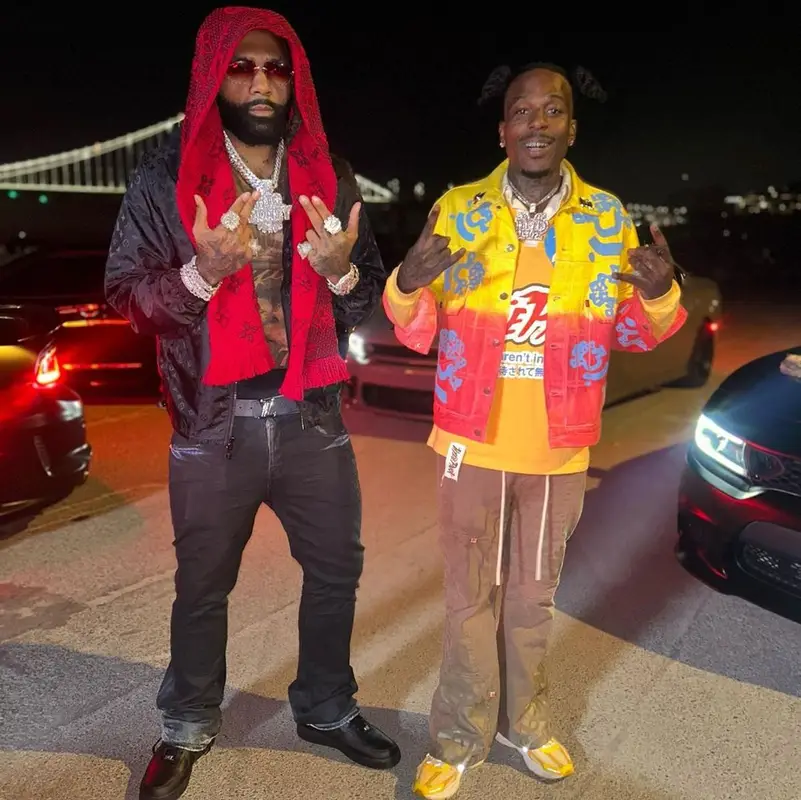 Money Man outfit in Nike and Louis Vuitton, 2023