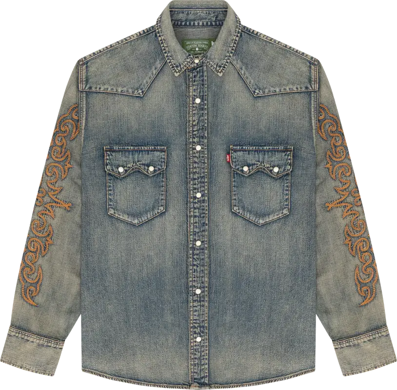 Denim Tears Western Cotton Stitch Denim Shirt $260
