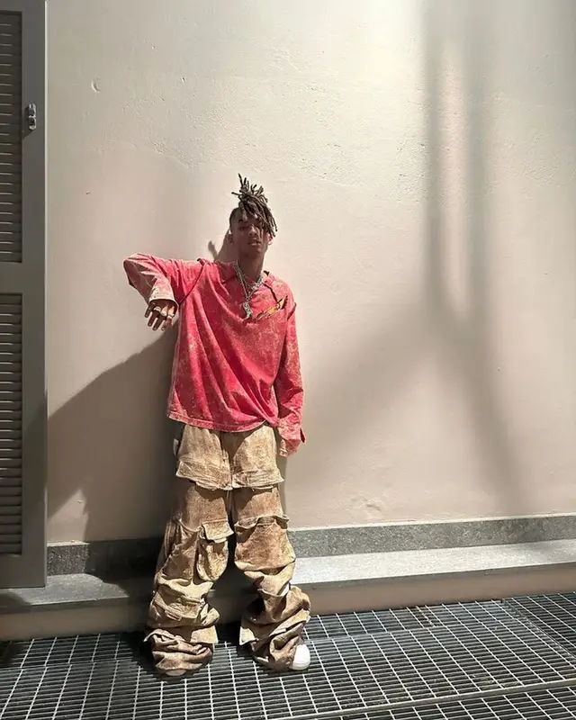 Jaden Smith outfit in Diesel, New Balance, and MSFTSrep, 2023
