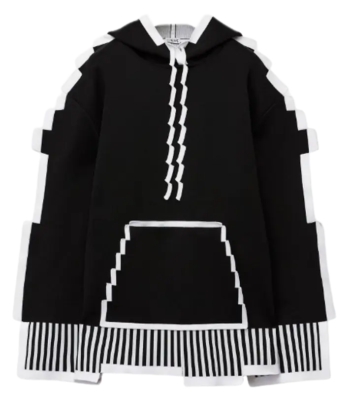 Loewe Technical Knit Pixelated Hoodie $2500