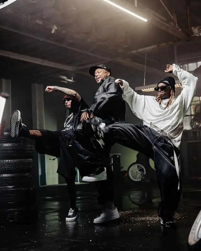 YG outfit in Balenciaga, Nike, and New Era, 2023