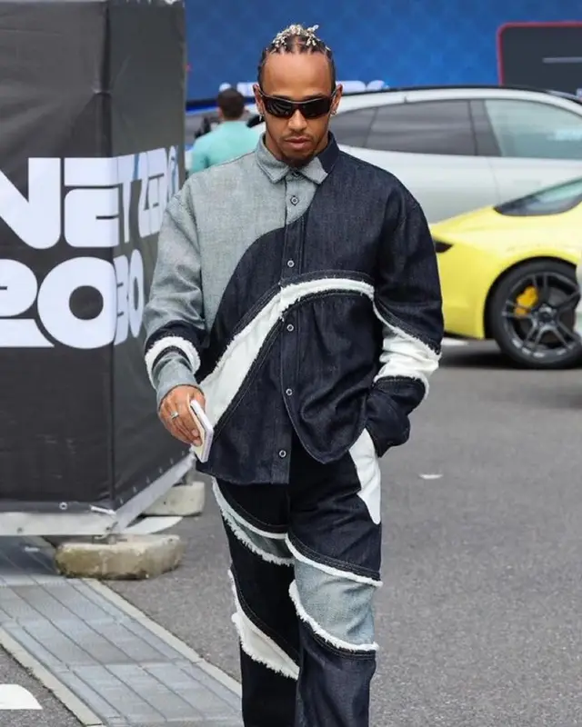 Lewis Hamilton outfit in Kusikohc and Lexxola, 2023