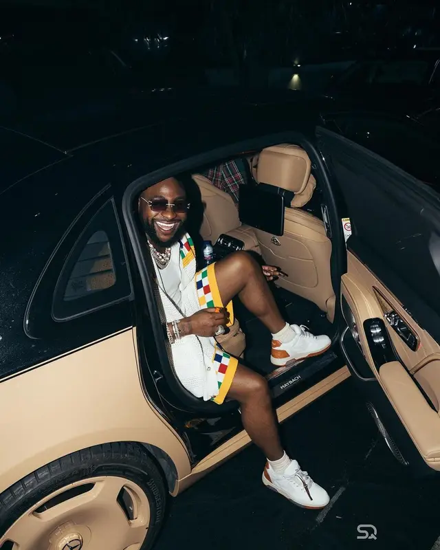 Davido outfit in Casablanca and Off-White, 2023