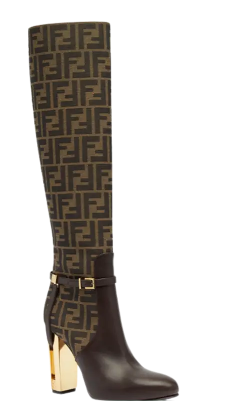 Fendi Brown Leather High Heeled Boots $1995