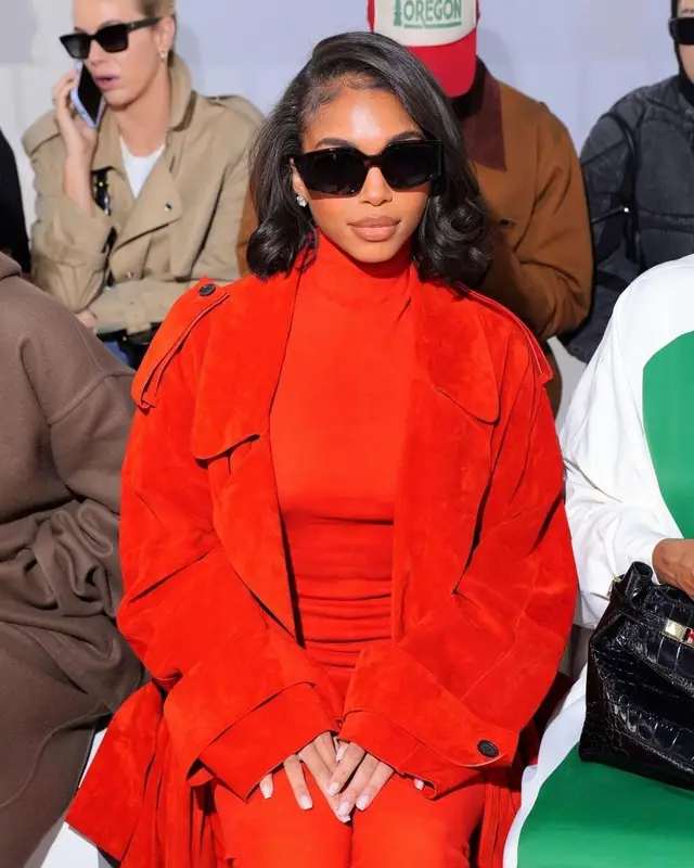 Lori Harvey outfit in Ferragamo, 2023