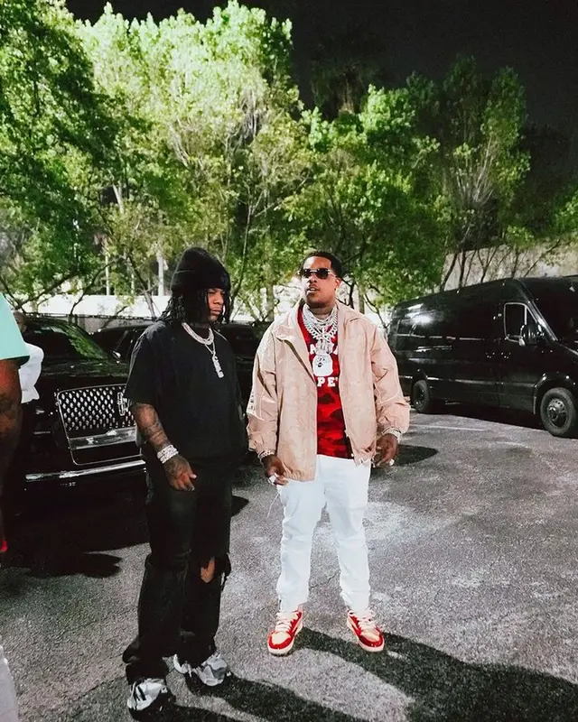 Finesse2tymes outfit in Bape, Amiri, and Reves Paris, 2023