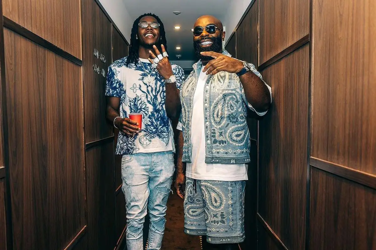 Kaaris outfit in Amiri and Fred Jewelry, 2023