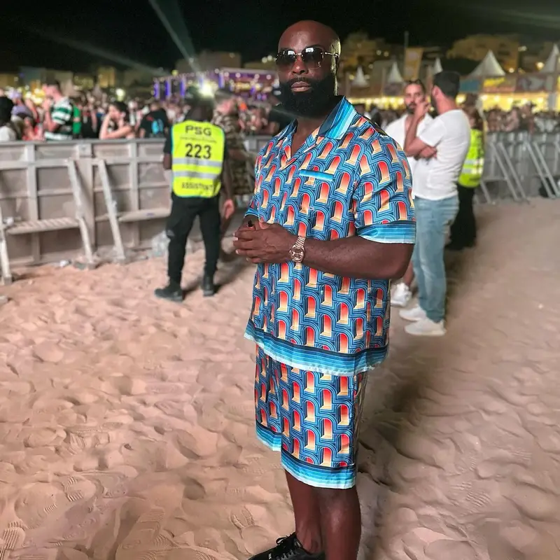 Kaaris outfit in Casablanca and Nike, 2023