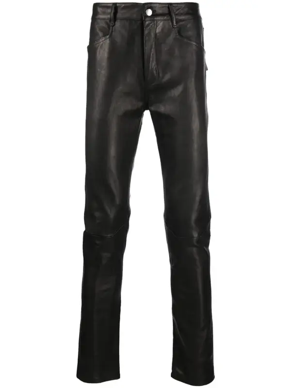 Rick Owens Black Skinny Leather Trousers $1702