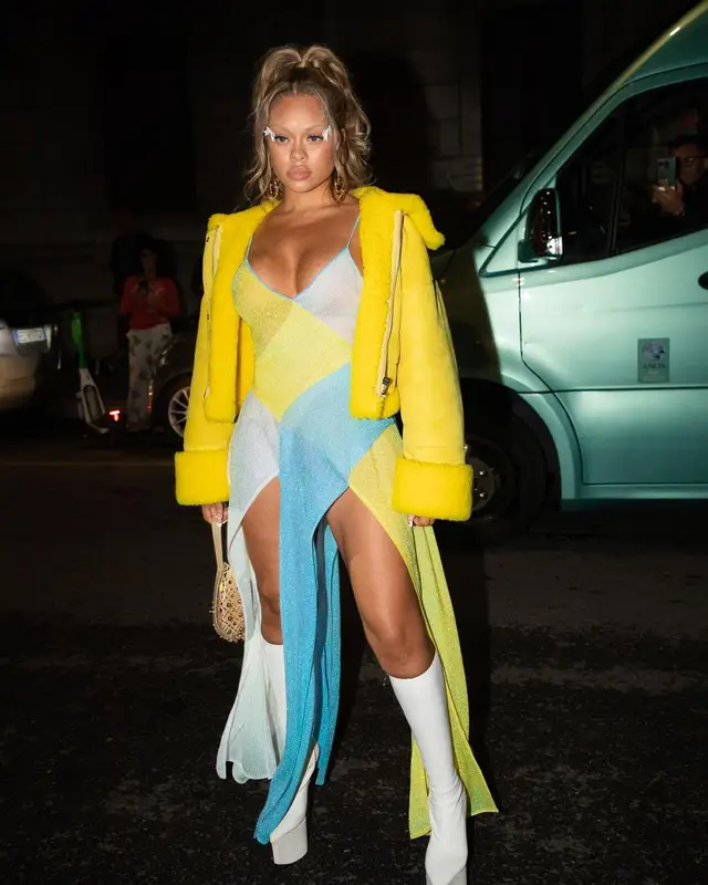 Latto outfit in GCDS, 2023
