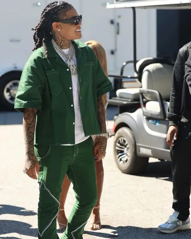 Young M.A outfit in Nike and Marcelo Burlon, 2023