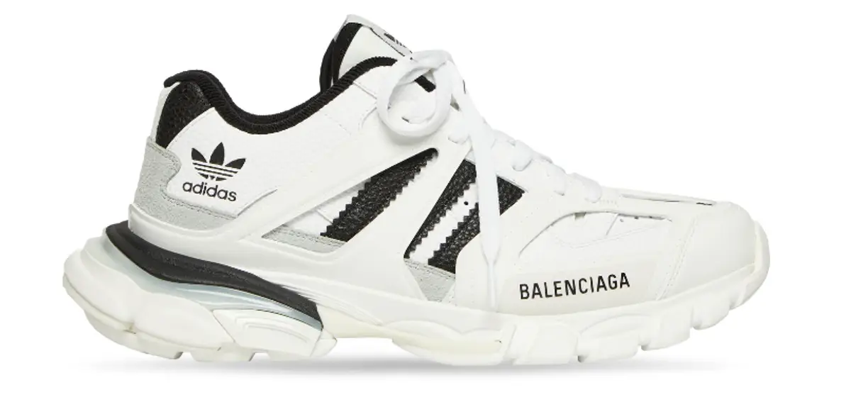Balenciaga White And Black Track Forum Low Top Sneakers $1250