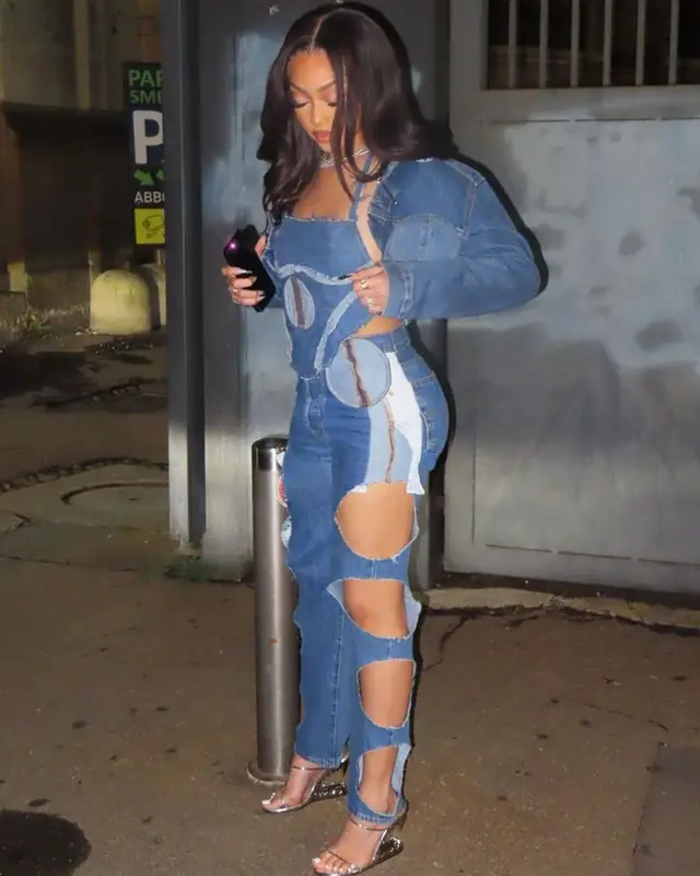 Jodie Woods outfit in Levi’s, Sami Miro, and GCDS, 2023