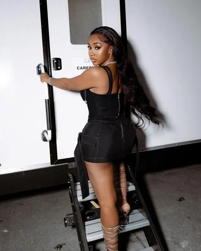 Yung Miami outfit in Dion Lee and Piferi, 2023