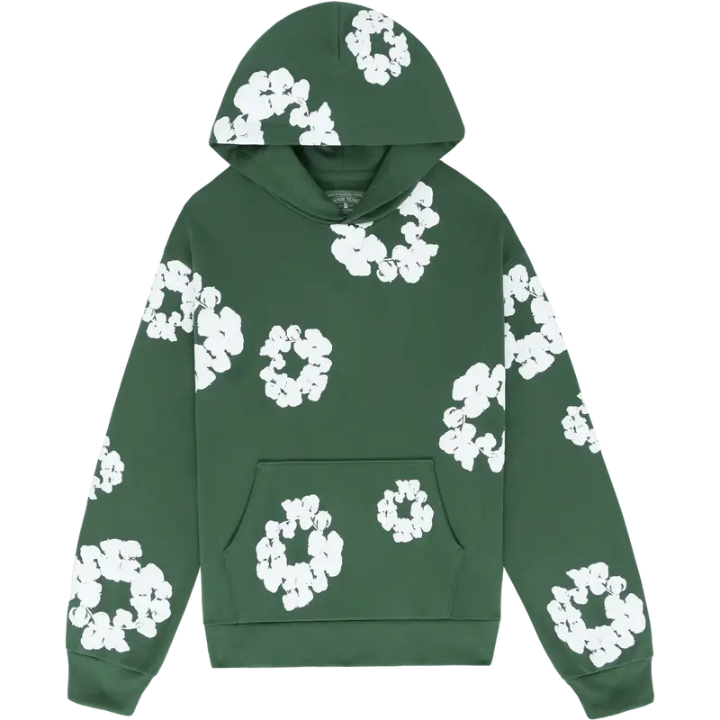 Denim Tears Green The Cotton Wreath Hoodie $210