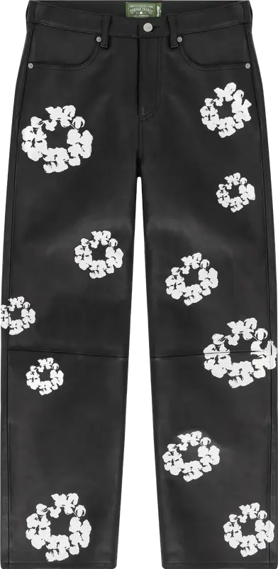 Denim Tears Leather Cotton Wreath Jeans $700