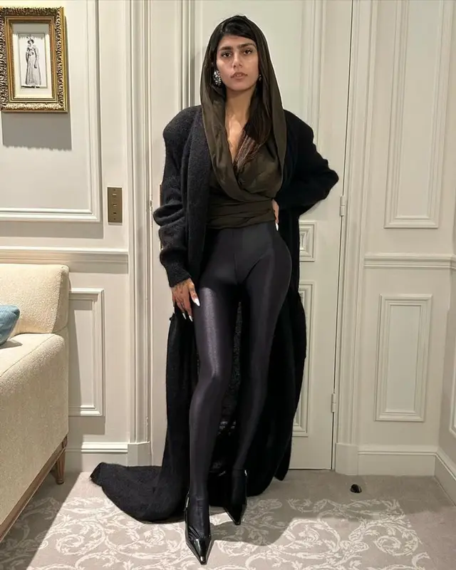 Mia Khalifa outfit in Saint Laurent, 2023