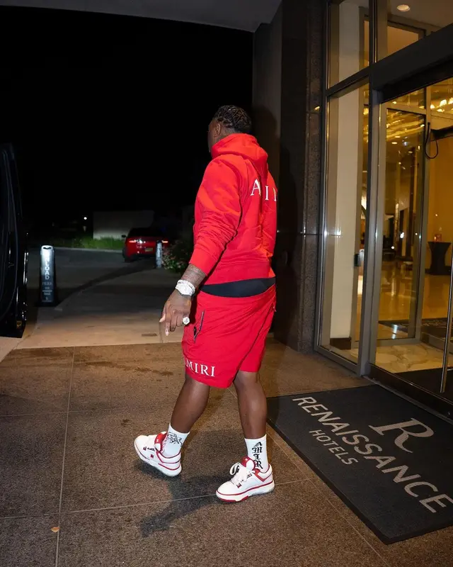 Fredo Bang outfit in Amiri and Wes Lang, 2023