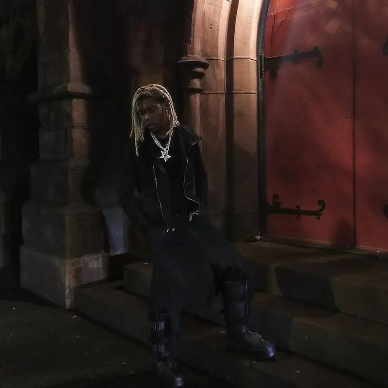 Destroy Lonely outfit in Rick Owens, 2023