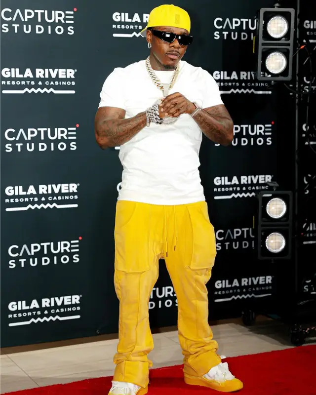 DaBaby outfit in Hollywoodhunna, Lanvin, and Balenciaga, 2023
