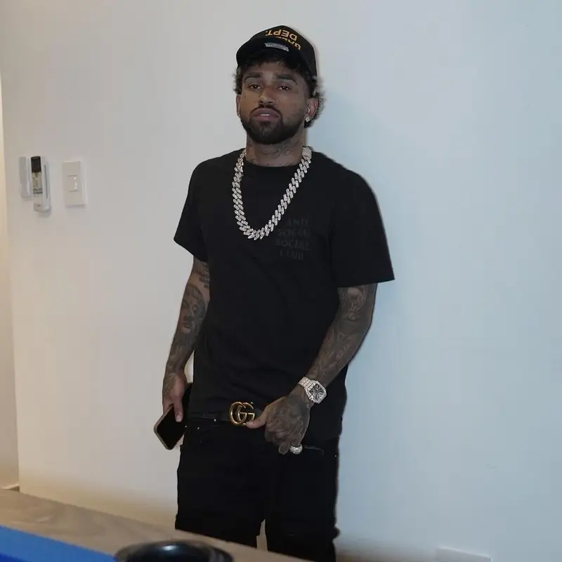 Bryant Mayers outfit in Anti Social Social Club, Gucci, and Gallery Dept., 2023