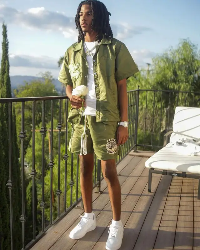 Lil Darius outfit in Saint Vanity and Nike, 2023