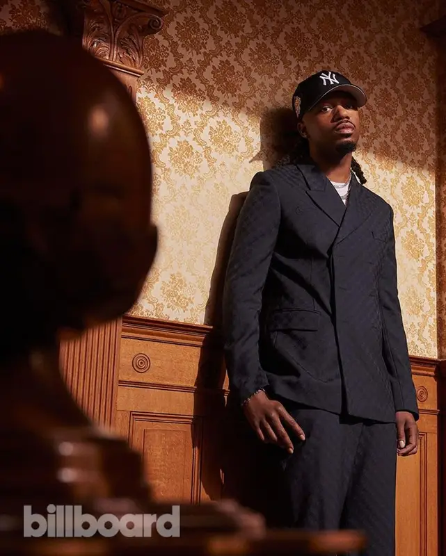 Metro Boomin outfit in Nike, New Era, and Martine Rose, 2023