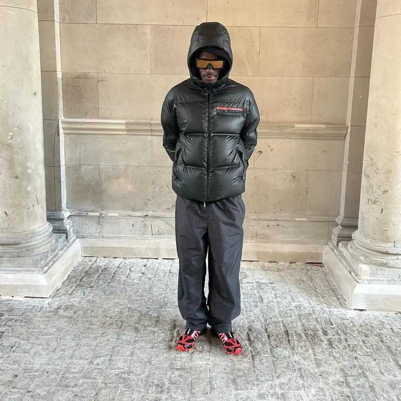 ASAP Nast outfit in Prada, Salomon, and Walter van Beirendonck, 2023