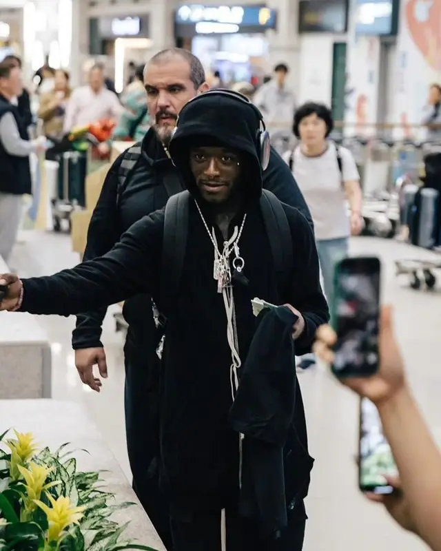 Lil Uzi Vert outfit in Rick Owens, Apple, and Chrome Hearts, 2023