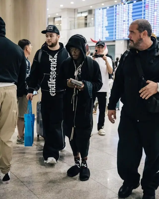Lil Uzi Vert outfit in Rick Owens, Apple, and Chrome Hearts, 2023