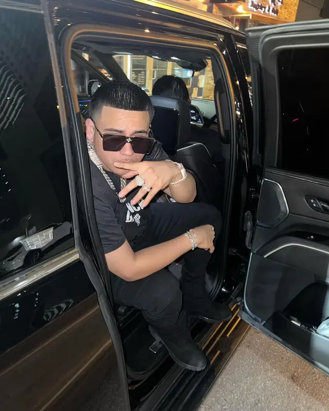 Jesus Ortiz Paz outfit in Givenchy, Timberland, and Louis Vuitton, 2023